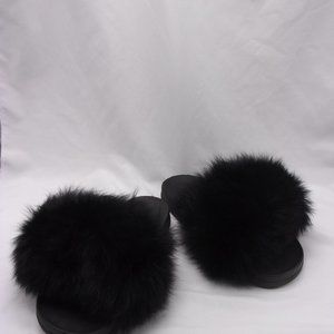 Women's Fur Slides Fuzzy Furry Slippers Sandals